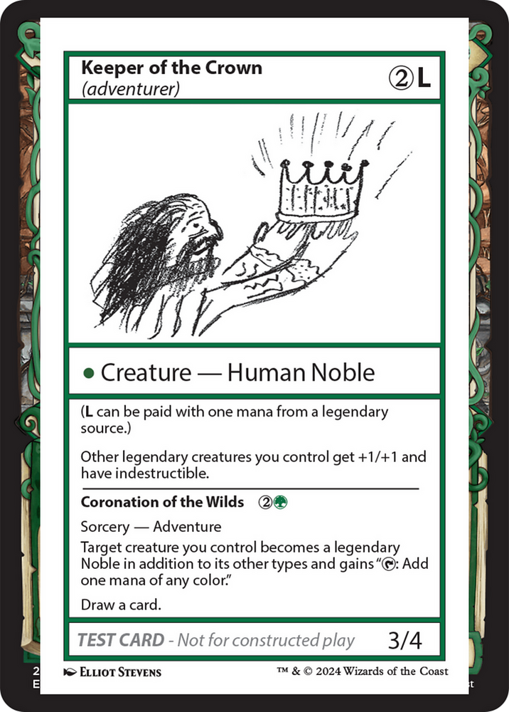 Keeper of the Crown (adventurer) [Mystery Booster 2 Playtest Cards] Magic: The Gathering