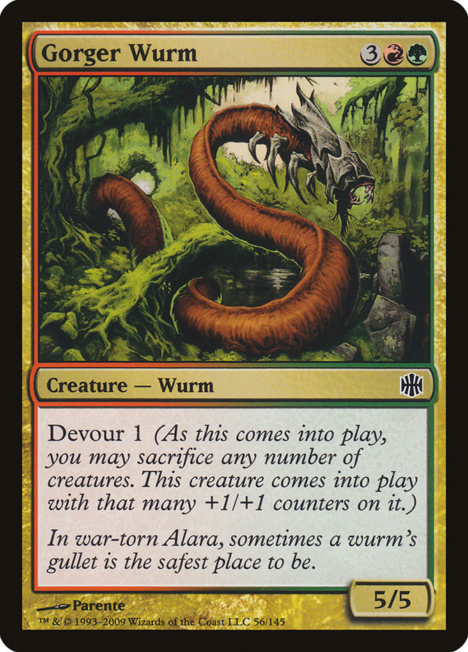 Gorger Wurm [Alara Reborn] Magic: The Gathering