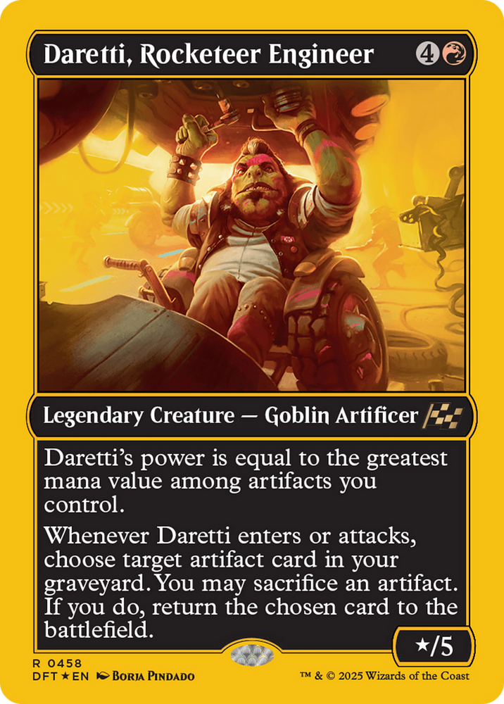 Daretti, Rocketeer Engineer (First-Place Foil) [Aetherdrift] Magic: The Gathering