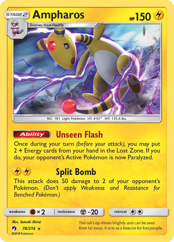 Ampharos (78/214) [Sun & Moon: Lost Thunder] Pokémon