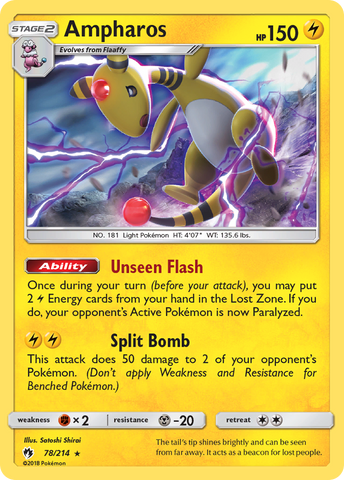 Ampharos (78/214) [Sun & Moon: Lost Thunder] Pokémon