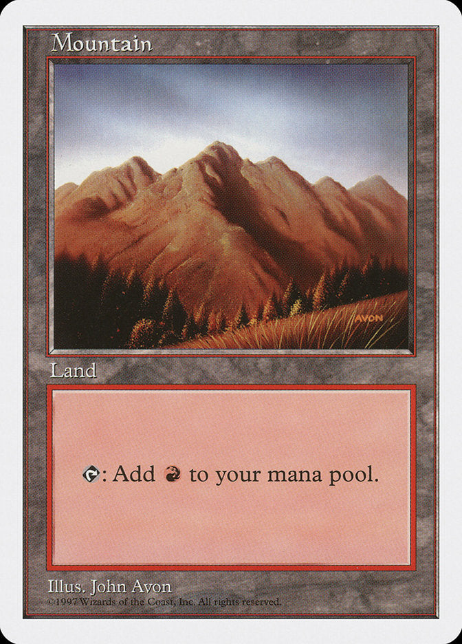 Mountain (444) [Fifth Edition] Magic: The Gathering