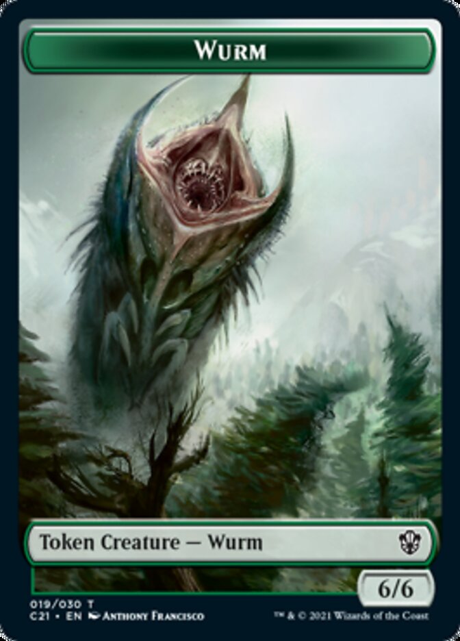 Wurm // Kraken Double-Sided Token [Commander 2021 Tokens] Magic: The Gathering