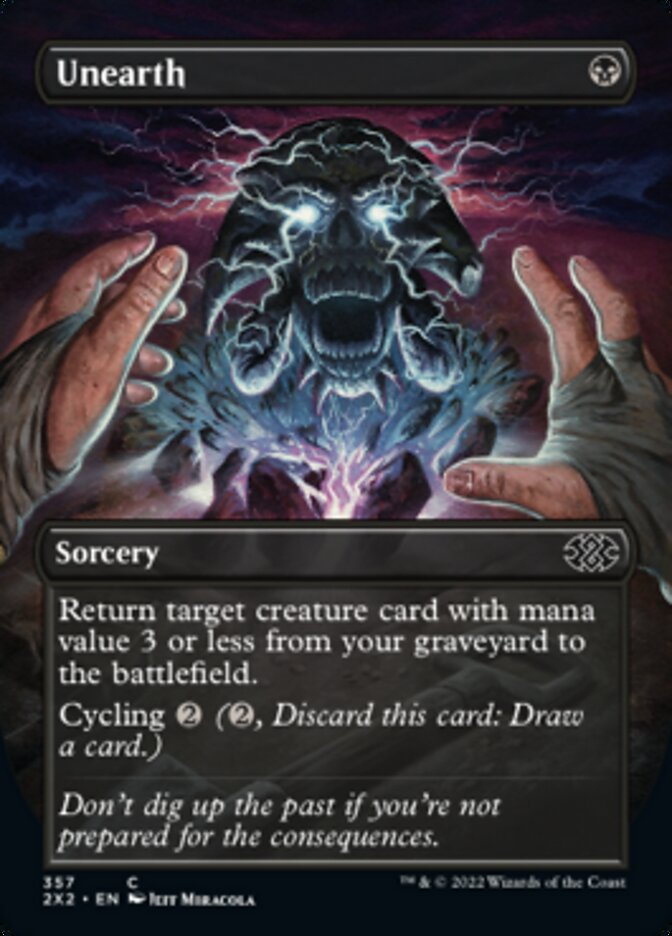 Unearth (Borderless Alternate Art) [Double Masters 2022] Magic: The Gathering