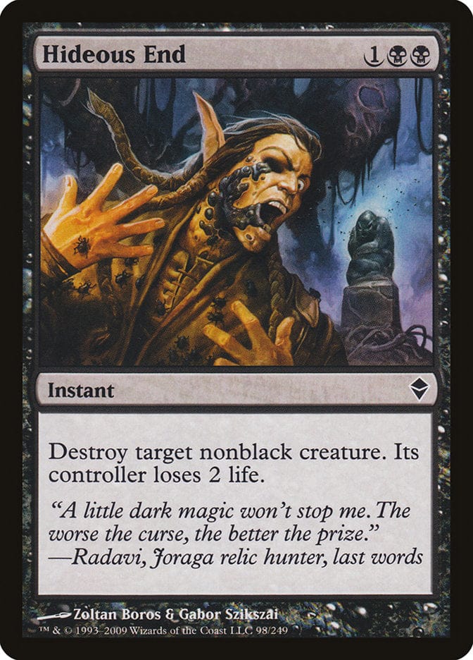 Hideous End [Zendikar] Magic: The Gathering