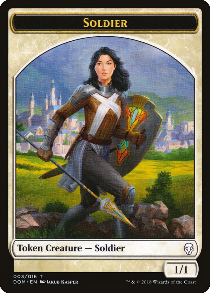 Soldier Token [Dominaria Tokens] Magic: The Gathering