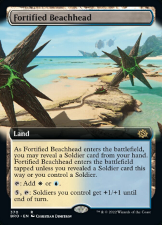 Fortified Beachhead (Extended Art) [The Brothers' War] Magic: The Gathering