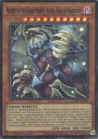 Infinity of the Sacred Beasts - Raviel, Lord of Phantasms [CORI-EN007] Super Rare - Yugioh Cards For Your TCG Needs!
