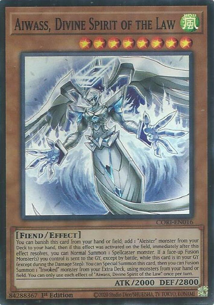 Aiwass, Divine Spirit of the Law [CORI-EN016] Super Rare - Yugioh Cards For Your TCG Needs!