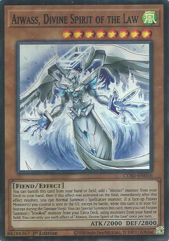 Aiwass, Divine Spirit of the Law [CORI-EN016] Super Rare - Yugioh Cards For Your TCG Needs!