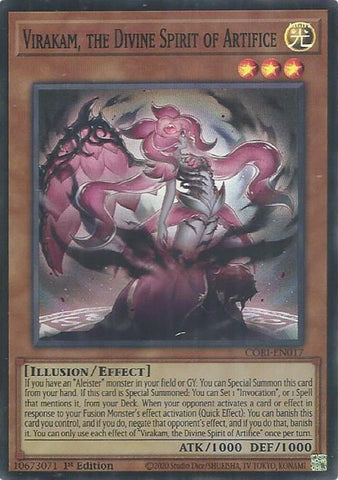 Virakam, the Divine Spirit of Artifice [CORI-EN017] Super Rare - Yugioh Cards For Your TCG Needs!