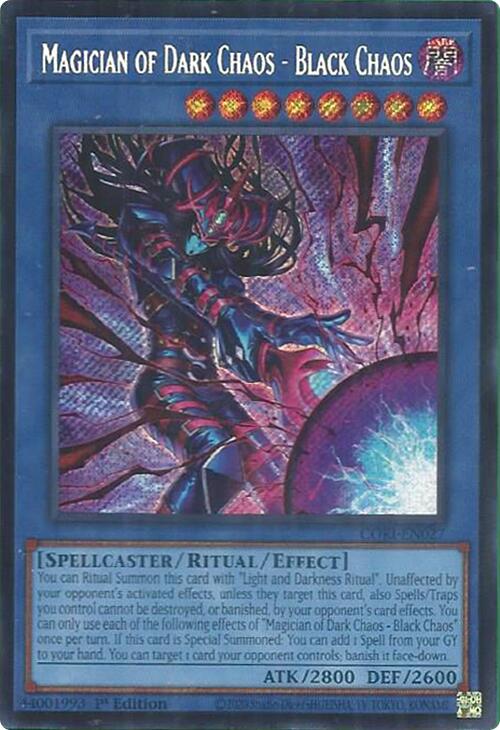 Magician of Dark Chaos - Black Chaos [CORI-EN027] Secret Rare - Yugioh Cards For Your TCG Needs!