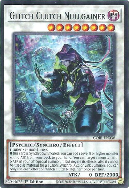 Glitch Clutch Nullgainer [CORI-EN036] Common - Yugioh Cards For Your TCG Needs!
