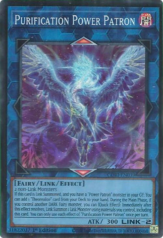 Purification Power Patron [CORI-EN039] Super Rare - Yugioh Cards For Your TCG Needs!