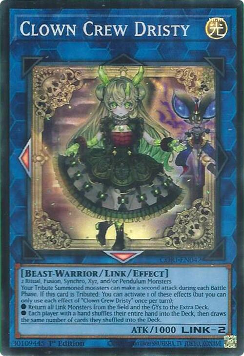 Clown Crew Dristy [CORI-EN042] Super Rare - Yugioh Cards For Your TCG Needs!