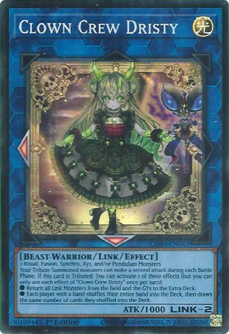 Clown Crew Dristy [CORI-EN042] Super Rare - Yugioh Cards For Your TCG Needs!
