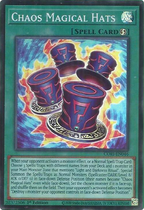 Chaos Magical Hats [CORI-EN046] Super Rare - Yugioh Cards For Your TCG Needs!