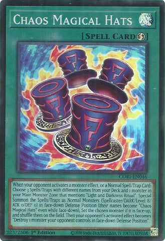 Chaos Magical Hats [CORI-EN046] Super Rare - Yugioh Cards For Your TCG Needs!