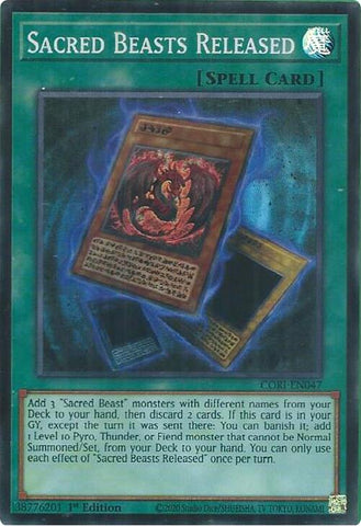 Sacred Beasts Released [CORI-EN047] Super Rare - Yugioh Cards For Your TCG Needs!