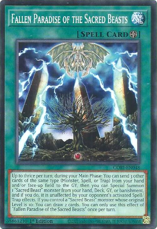 Fallen Paradise of the Sacred Beasts [CORI-EN048] Common - Yugioh Cards For Your TCG Needs!