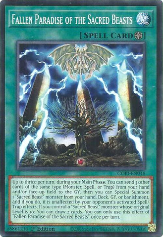 Fallen Paradise of the Sacred Beasts [CORI-EN048] Common - Yugioh Cards For Your TCG Needs!