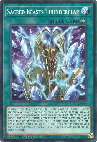 Sacred Beasts Thunderclap [CORI-EN049] Common - Yugioh Cards For Your TCG Needs!