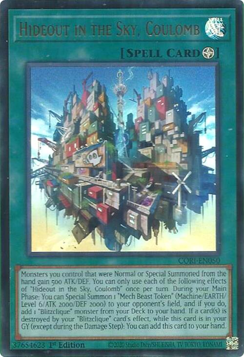 Hideout in the Sky, Coulomb [CORI-EN050] Ultra Rare - Yugioh Cards For Your TCG Needs!
