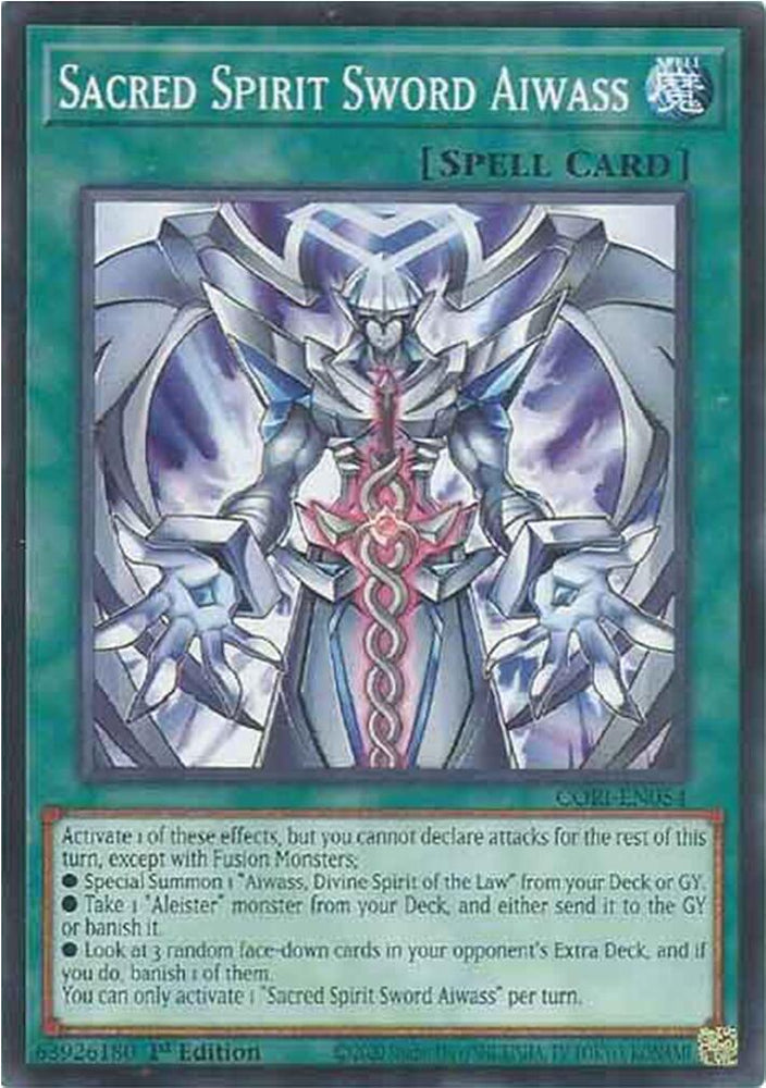 Sacred Spirit Sword Aiwass [CORI-EN054] Common - Yugioh Cards For Your TCG Needs!