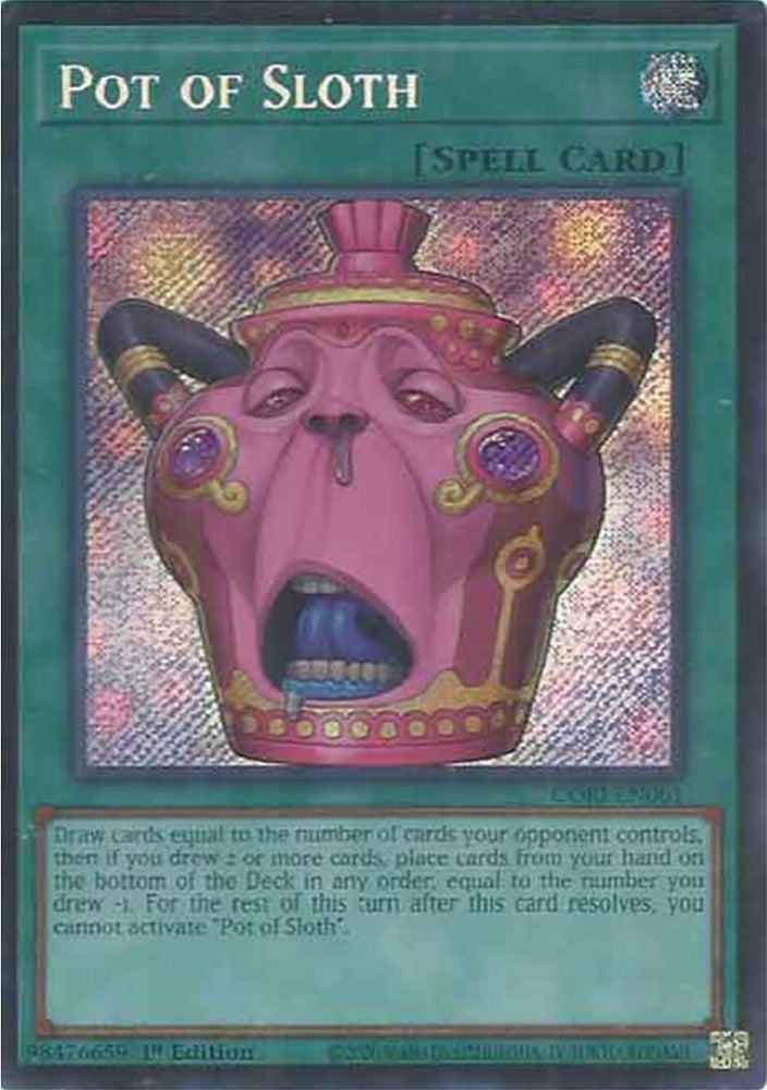 Pot of Sloth [CORI-EN061] Secret Rare - Yugioh Cards For Your TCG Needs!