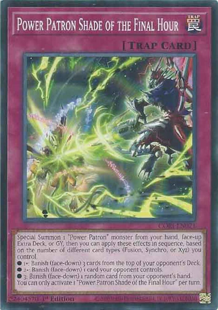 Power Patron Shade of the Final Hour [CORI-EN071] Common - Yugioh Cards For Your TCG Needs!