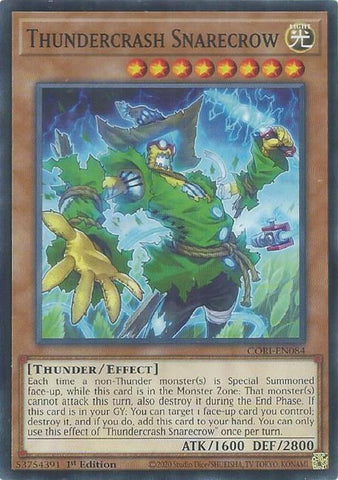 Thundercrash Snarecrow [CORI-EN084] Common - Yugioh Cards For Your TCG Needs!