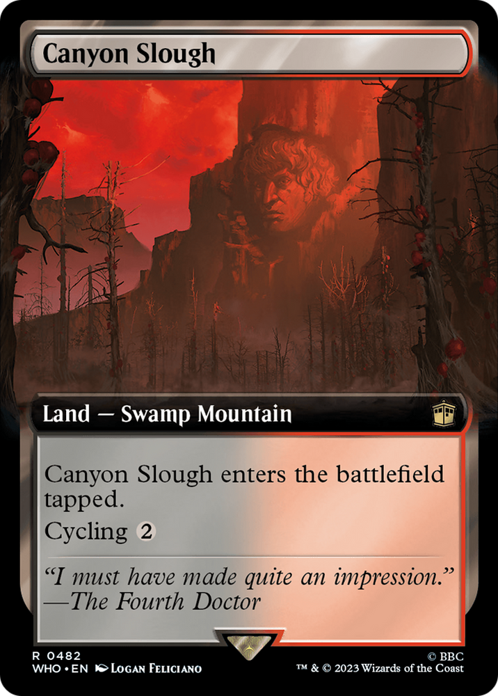 Canyon Slough (Extended Art) [Doctor Who] Magic: The Gathering