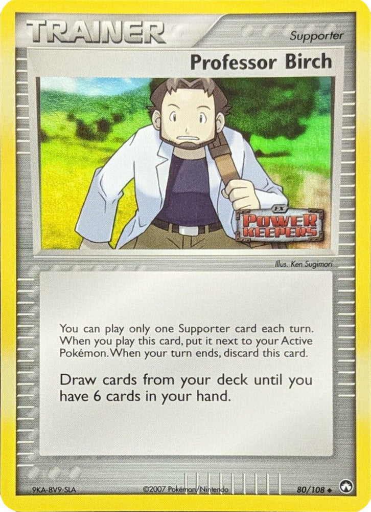 Professor Birch (80/108) (Stamped) [EX: Power Keepers] Pokémon