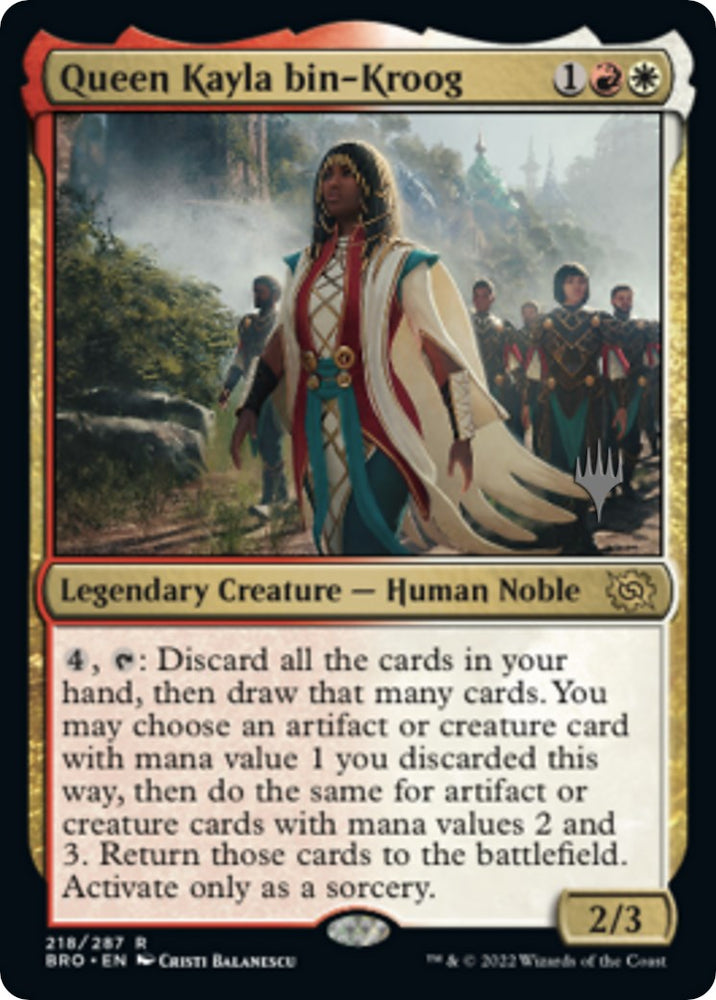 Queen Kayla bin-Kroog (Promo Pack) [The Brothers' War Promos] Magic: The Gathering
