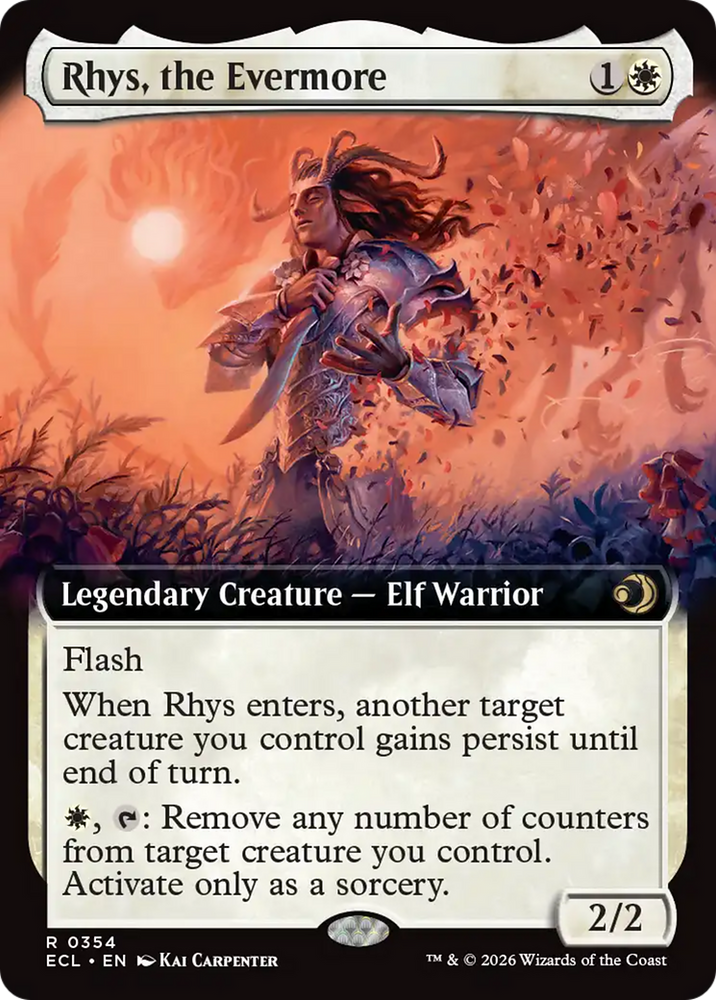Rhys, the Evermore (Extended Art) [Lorwyn Eclipsed] Magic: The Gathering