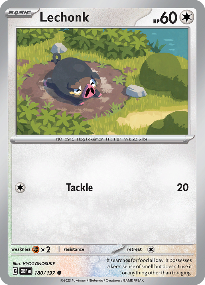 Lechonk (180/197) [Scarlet & Violet: Obsidian Flames] Pokémon