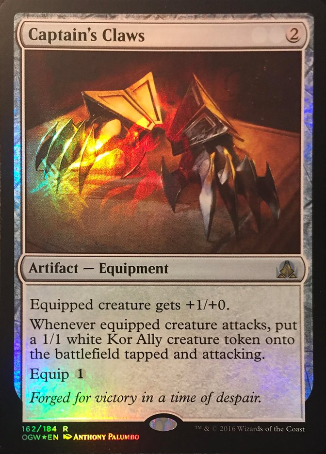 Captain's Claws (Standard Showdown Misprint) [Oath of the Gatewatch Promos] Magic: The Gathering