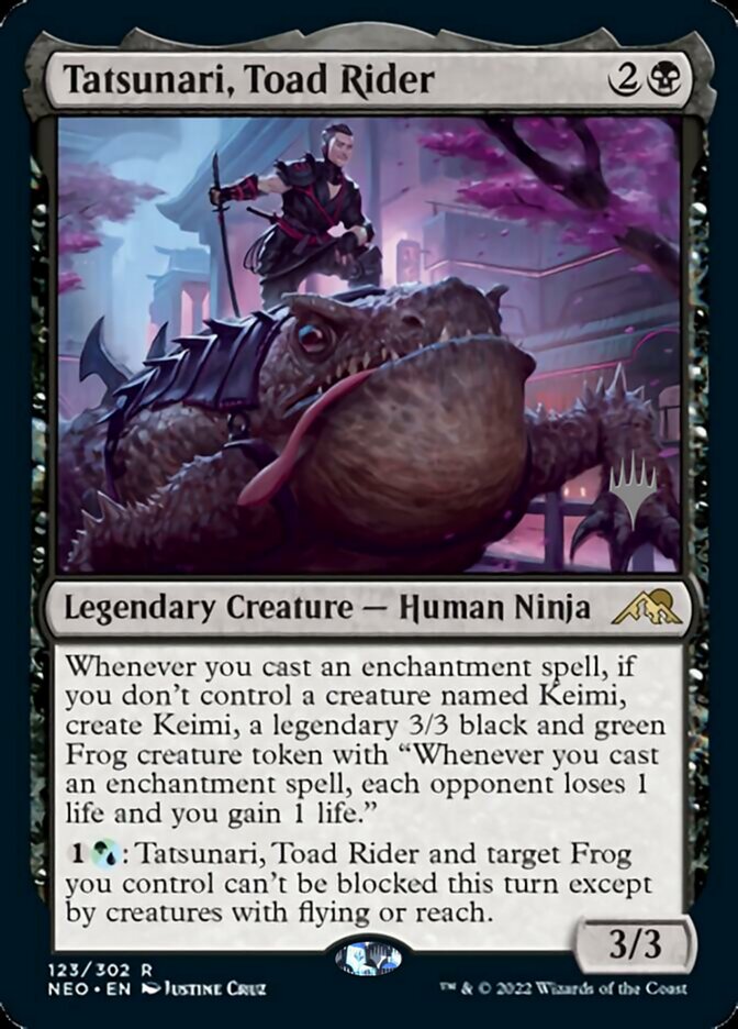 Tatsunari, Toad Rider (Promo Pack) [Kamigawa: Neon Dynasty Promos] Magic: The Gathering
