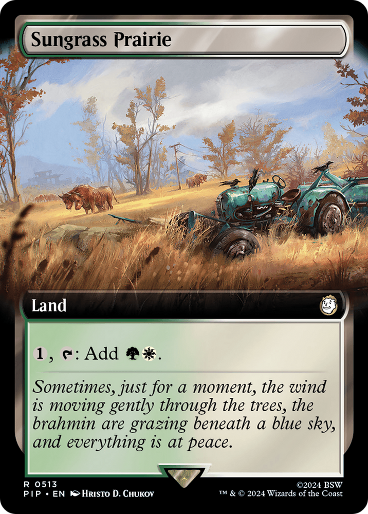 Sungrass Prairie (Extended Art) [Fallout] Magic: The Gathering