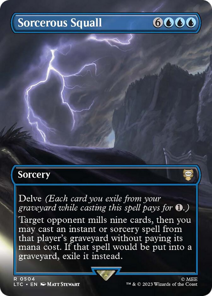Sorcerous Squall (Borderless) [The Lord of the Rings: Tales of Middle-Earth Commander] Magic: The Gathering