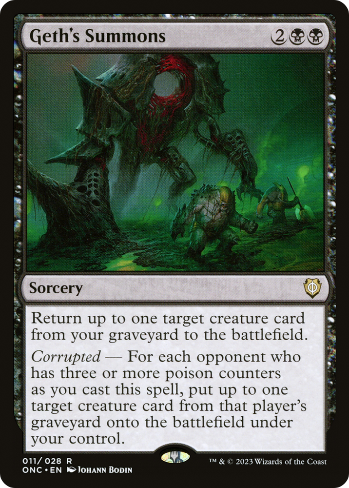 Geth's Summons [Phyrexia: All Will Be One Commander] Magic: The Gathering