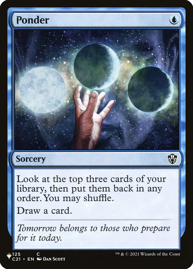 Ponder [Secret Lair: Heads I Win, Tails You Lose] Magic: The Gathering