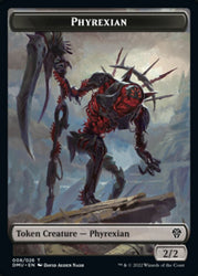Phyrexian // Zombie Double-Sided Token [Dominaria United Tokens] Magic: The Gathering