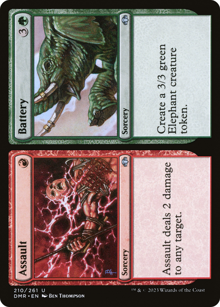 Assault // Battery [Dominaria Remastered] Magic: The Gathering