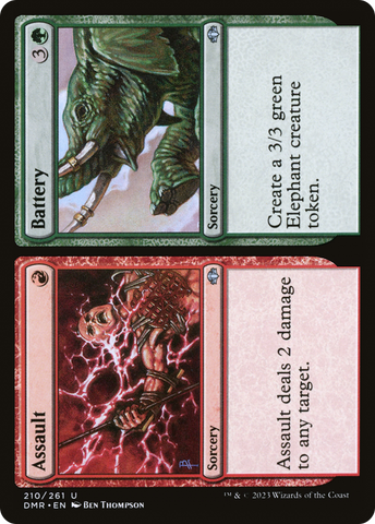 Assault // Battery [Dominaria Remastered] Magic: The Gathering