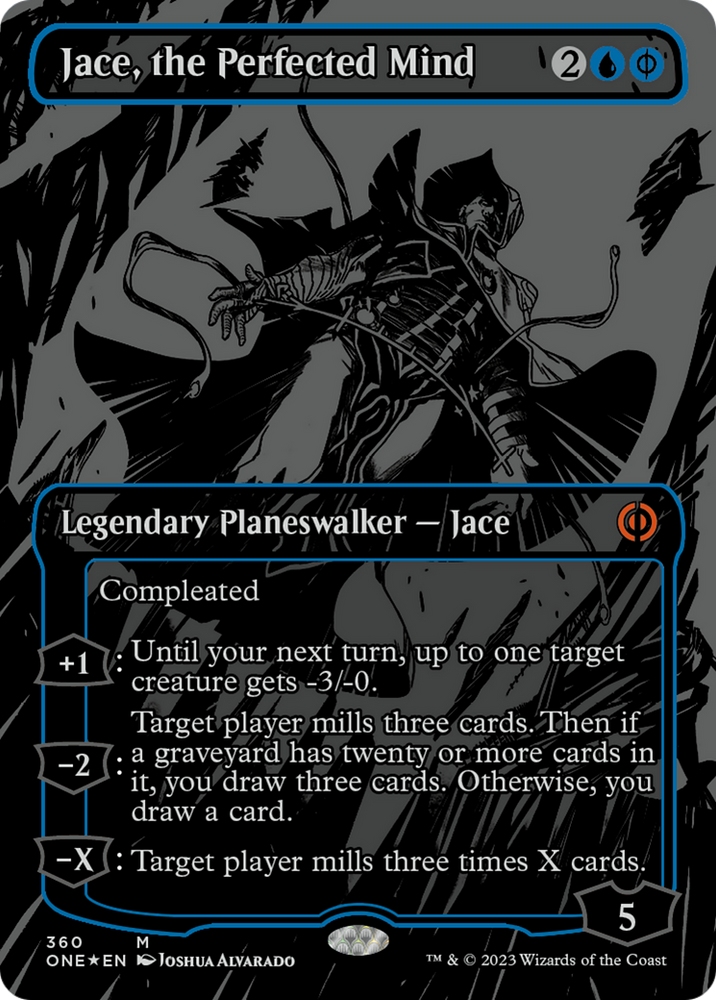 Jace, the Perfected Mind (Oil Slick Raised Foil) [Phyrexia: All Will Be One] Magic: The Gathering