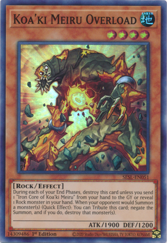 Koa'ki Meiru Overload [SESL-EN051] Super Rare - Yugioh Cards For Your TCG Needs