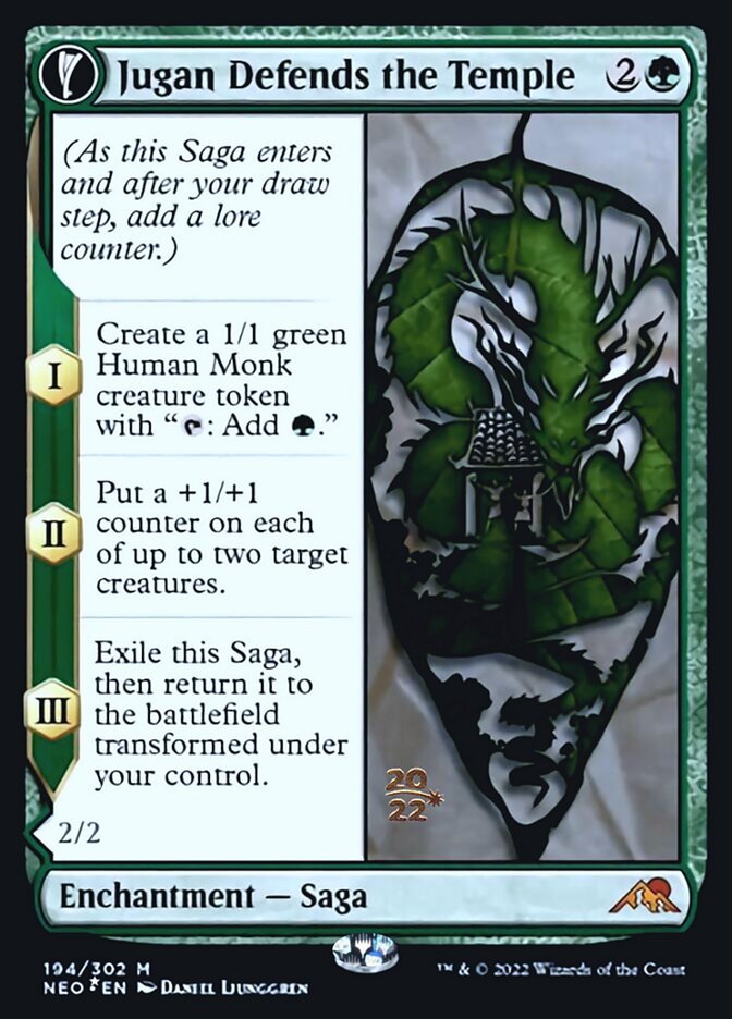 Jugan Defends the Temple // Remnant of the Rising Star [Kamigawa: Neon Dynasty Prerelease Promos] Magic: The Gathering