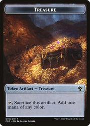 Human // Treasure Double-Sided Token [Commander 2020 Tokens] Magic: The Gathering