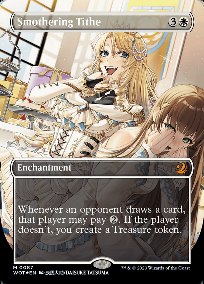 Smothering Tithe (Anime Borderless) (Confetti Foil) [Wilds of Eldraine: Enchanting Tales] Magic: The Gathering